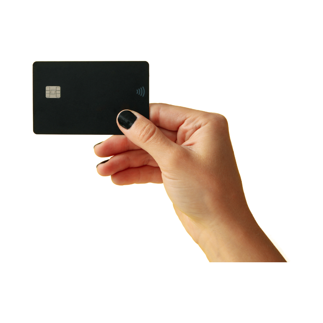 Black and White Simple Credit Card